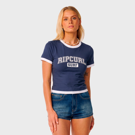 Remera Rip Curl Fitted Retro Swell azul