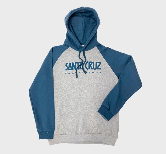 BUZO SANTA CRUZ RUSTIC RANGLAN LOGO BLUE