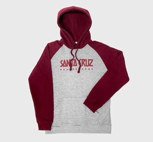 BUZO SANTA CRUZ RUSTIC RANGLAN LOGO RED