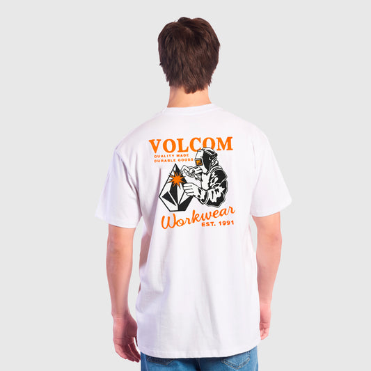 REMERA VOLCOM RELAX OVER WORK WHITE