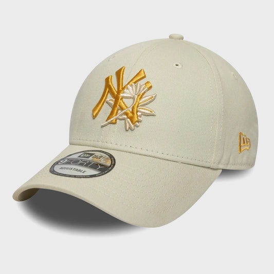 GORRA NEW ERA NEW YORK YANKEES FLORAL BEIGE