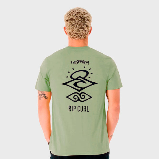 REMERA RIP CURL SEARCH YELLOW N7 - Cross the line