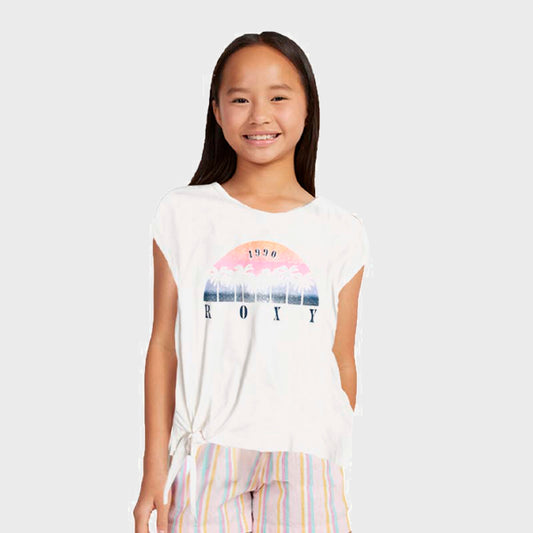 REMERA ROXY PURA PLAYA WHITE KIDS