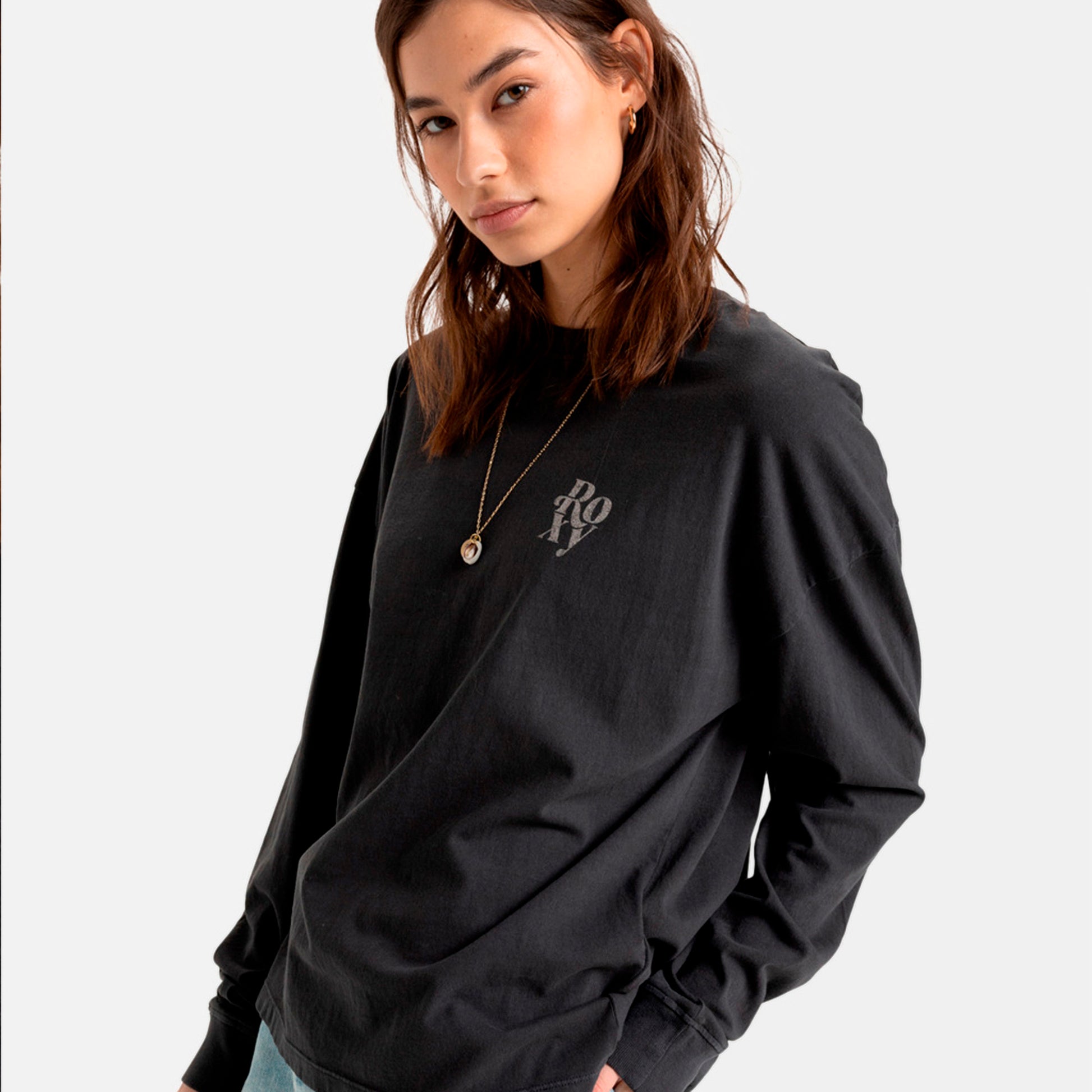 CAMISETA ROXY LOVE SUNSET SURF A BLACK - Cross the line