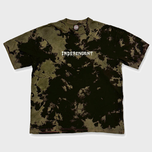 REMERA INDEPENDENT RELAX CROP BATIK BLACK YELLOW - Cross the line