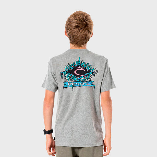 REMERA RIP CURL GREY MELANGE HB KIDS 3738