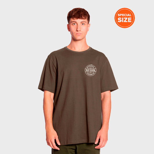 REMERA RIP CURL RELAX BIG BLOCK SPECIAL SIZE VERDE
