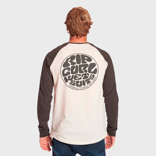 CAMISETA RIP CURL NEW RANGLAN WETTIE GREY - Cross the line