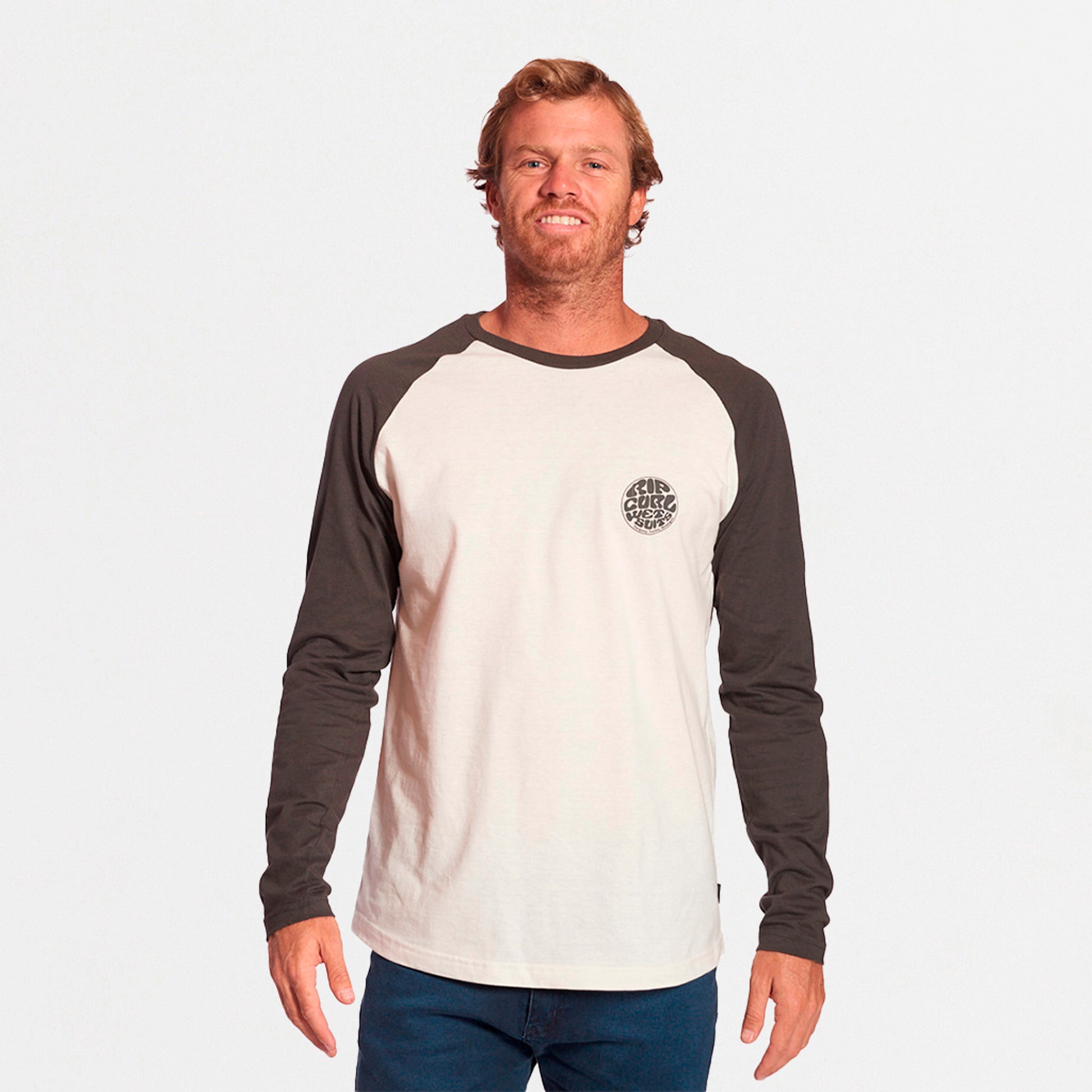 CAMISETA RIP CURL NEW RANGLAN WETTIE GREY - Cross the line