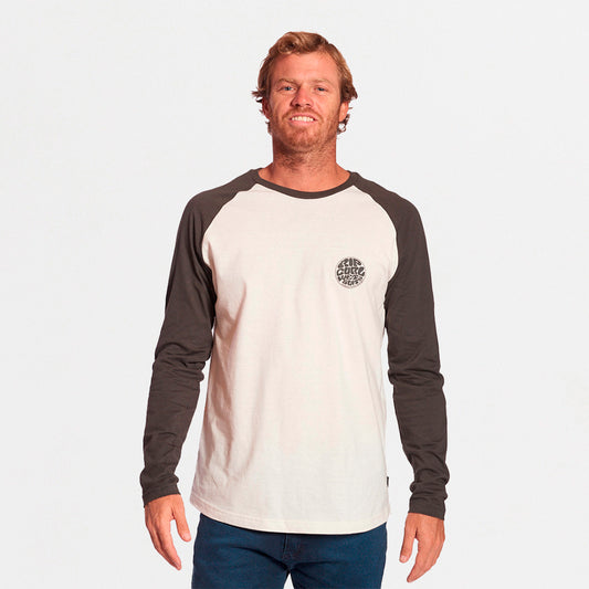 CAMISETA RIP CURL NEW RANGLAN WETTIE GREY - Cross the line