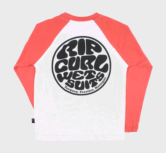 CAMISETA RIP CURL RANGLAN WETTIE RED J1