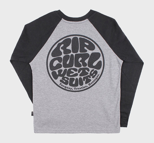 CAMISETA RIP CURL RANGLAN WETTIE BLACK J5