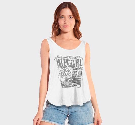 MUSCULOSA RIP CURL THE SEARCH WHITE