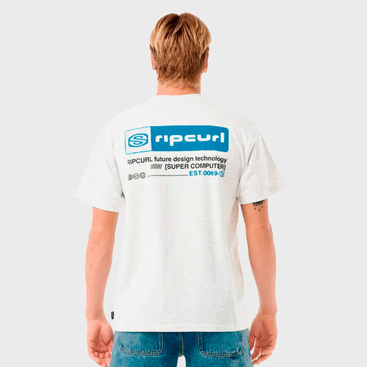 REMERA RIP CURL RELAX SUPER COMPUTER WHITE
