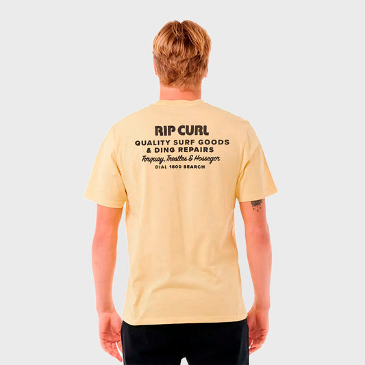 REMERA RIP CURL HERITAGE DING REPAIRS YELLOW