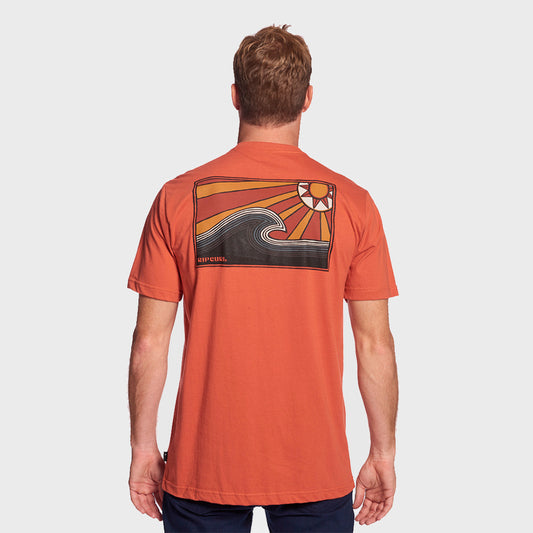 REMERA RIP CURL REGULAR SWC BLAZING TUBES ORANGE KG
