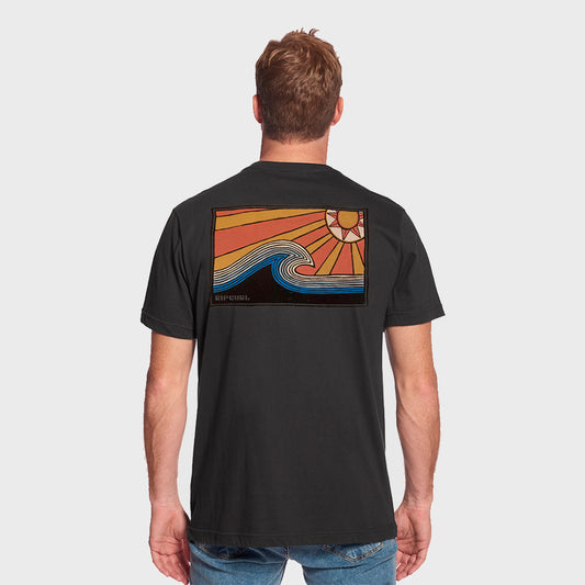 REMERA RIP CURL REGULAR SWC BLAZING TUBES DARK GREY KH