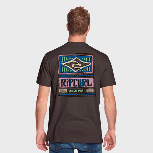 REMERA RIP CURL REGULAR INCEPTIONS DARK GREY KI