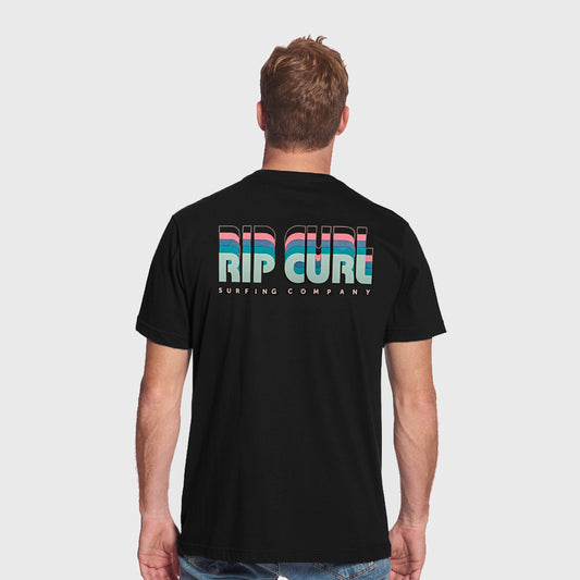 REMERA RIP CURL REGULAR SURF REVIVAL BOXING BLACK KP