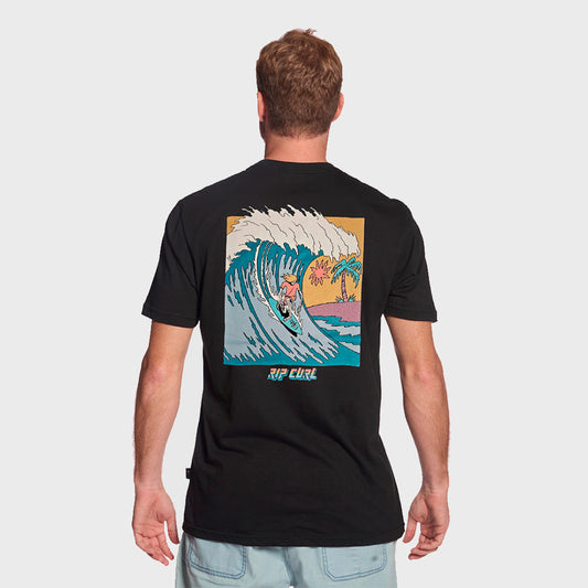REMERA RIP CURL REGULAR DEATH IN PARADISE BLACK KX