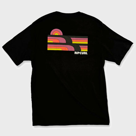 REMERA RIP CURL RELAX  RAINBOW COLORS BLACK