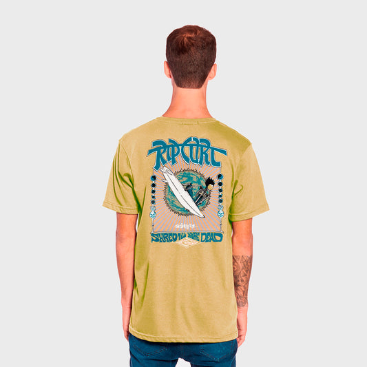 REMERA RIP CURL RELAX SHRED TILL DEAD GREEN