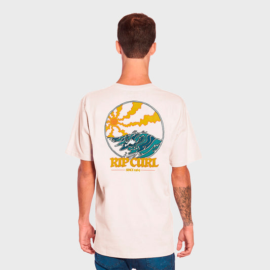 REMERA RIP CURL RELAX HAZZED AND TUBED WHITE