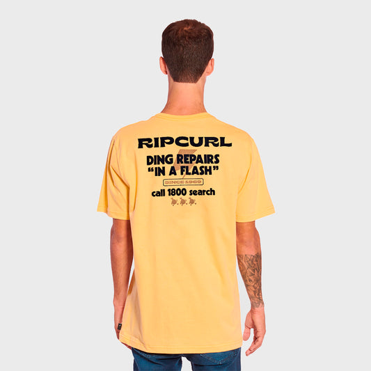 REMERA RIP CURL RELAX FLASH REPAIRS YELLOW