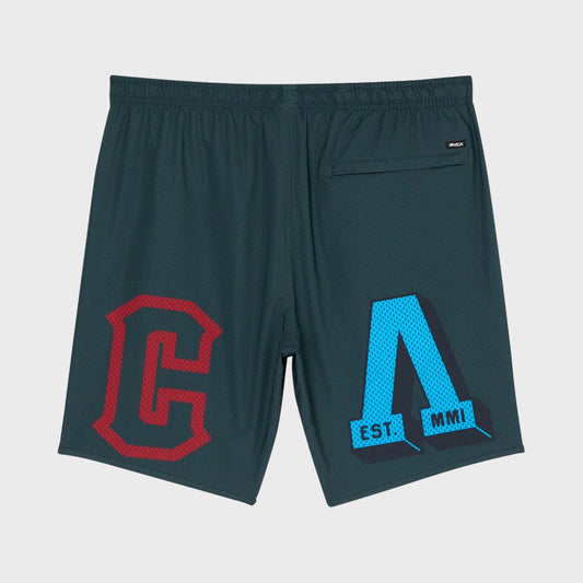 Short Fitness Rvca Yogger Stretch 17" Verde hombre