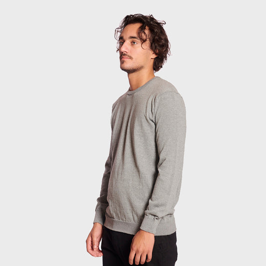 Sweater Rip Curl Old Classic Gris Hombre Tejido Algodón Estilo Casual Urbano