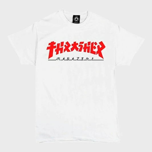 REMERA THRASHER GODZILLA WHITE MEN
