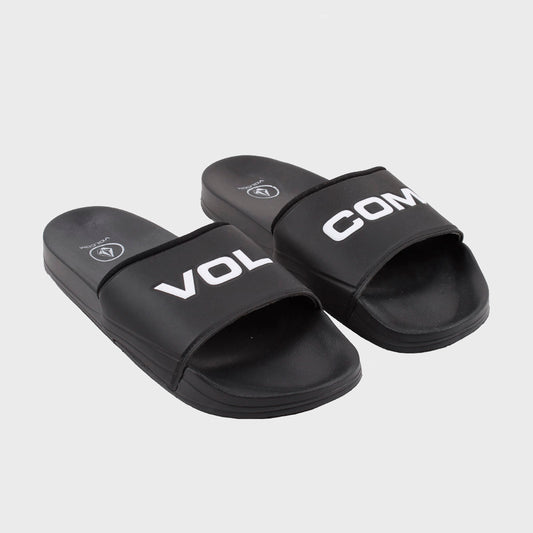 OJOTAS VOLCOM SLIDE ROKER BLACK WHITE