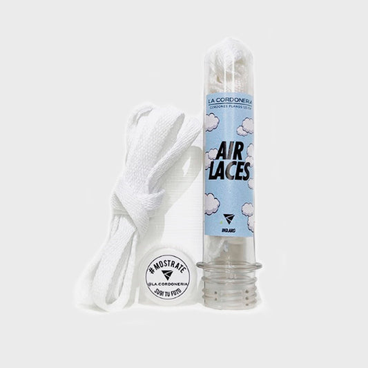 CORDONES LA CORDONERIA AIR LACES WHITE 120CM - Cross the line