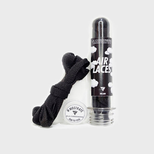 CORDONES LA CORDONERIA AIR LACES BLACK 120CM - Cross the line