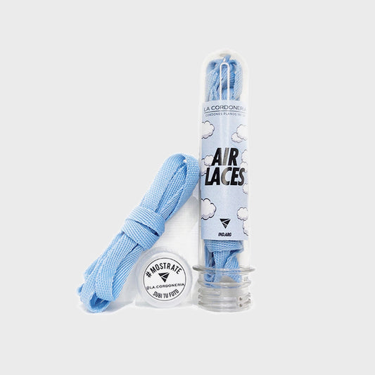 CORDONES LA CORDONERIA AIR LACES LIGHT BLUE 120CM
