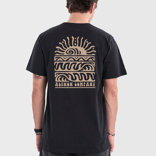 REMERA ALTHON SUNWAVES CLASSIC TEE BLACK - Cross the line