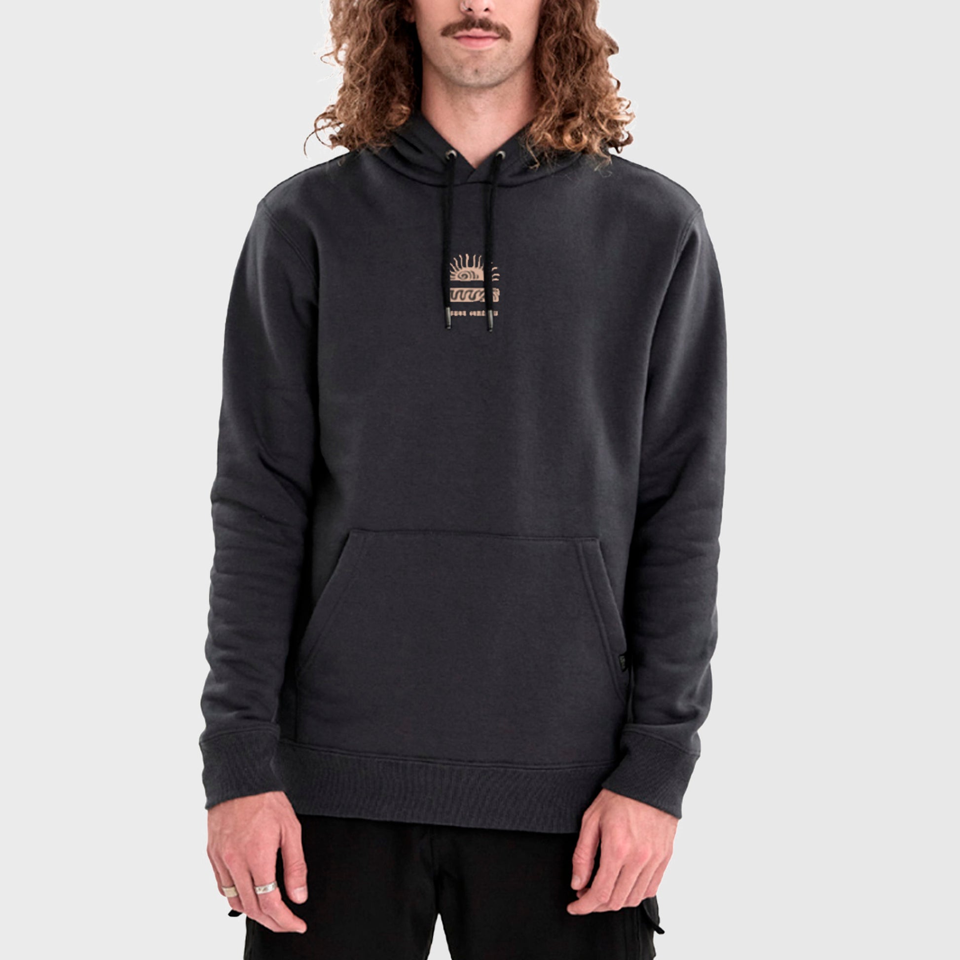 BUZO ALTHON SUNWAVES CLASSIC FLEECE HOODIE BLACK - Cross the line