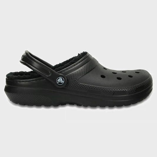 CROCS CLASSIC LINED CLOG BLACK- BLACK
