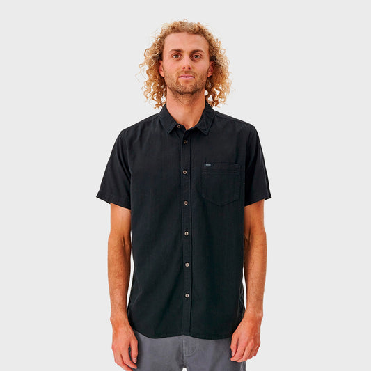 CAMISA RIP CURL STANDARD GASA PLAIN BLACK
