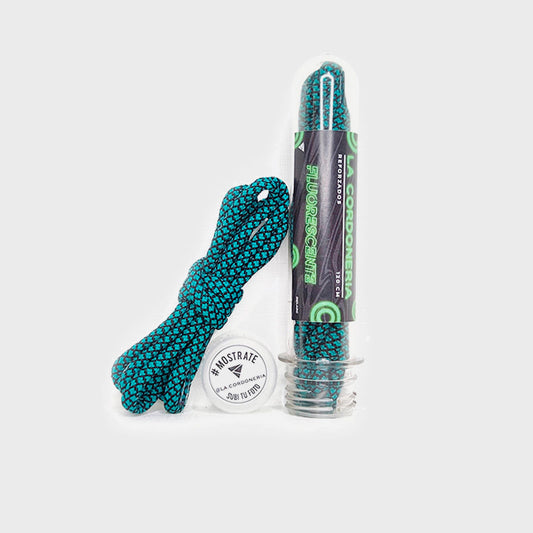 CORDONES LA CORDONERIA FLUORESCENTE AQUA 120CM