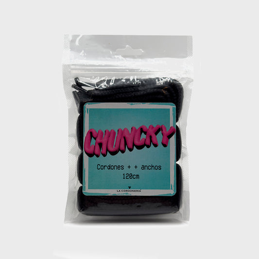 CORDONES LA CORDONERIA CHUNKY NEGRO - Cross the line