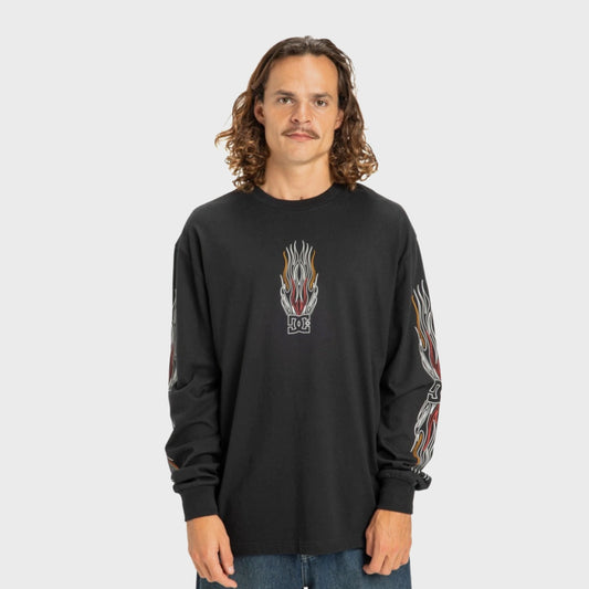 CAMISETA DC BURN OUT HLS BLACK