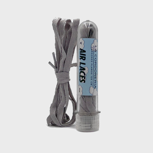 CORDONES LA CORDONERIA AIR LACES PLATA 120CM