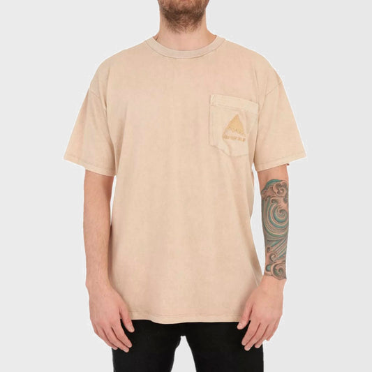 REMERA BURTON DYE POCKET CEMENTO