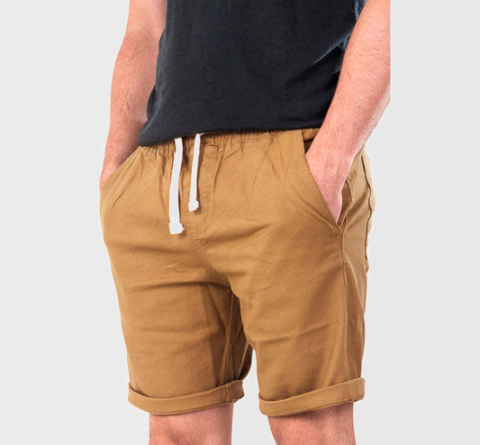 BERMUDA JOGGERS CHINO CAMEL
