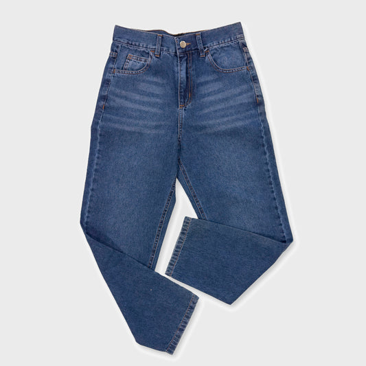 JEAN KAJU MOM MOON BLUE