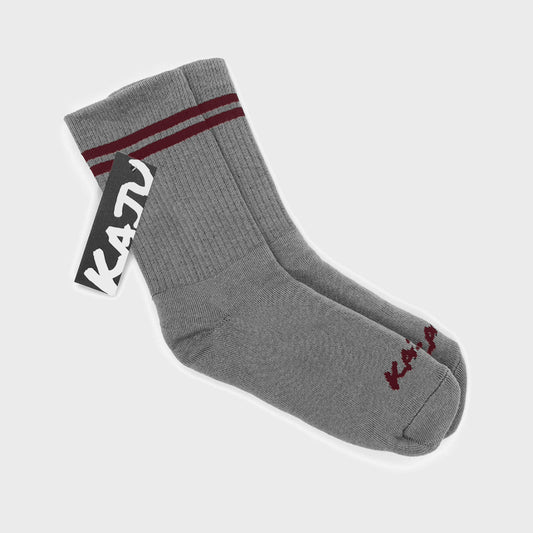 MEDIAS KAJU STRIPE GREY RED