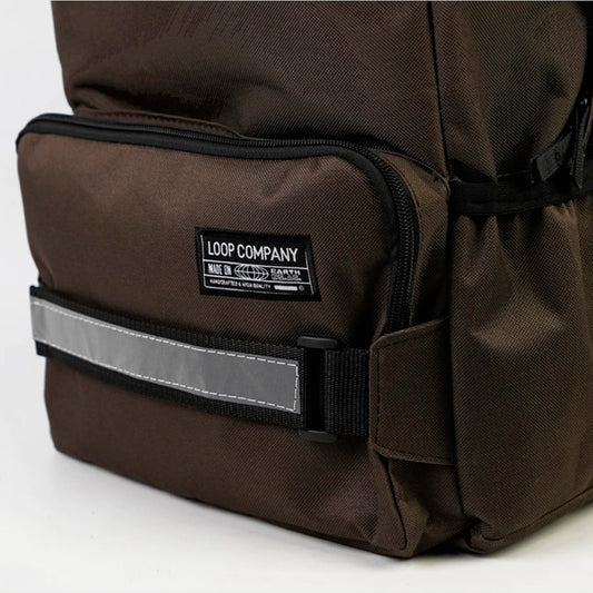 MOCHILA LOOP BENNY REFLECTIVA MARRON 27L