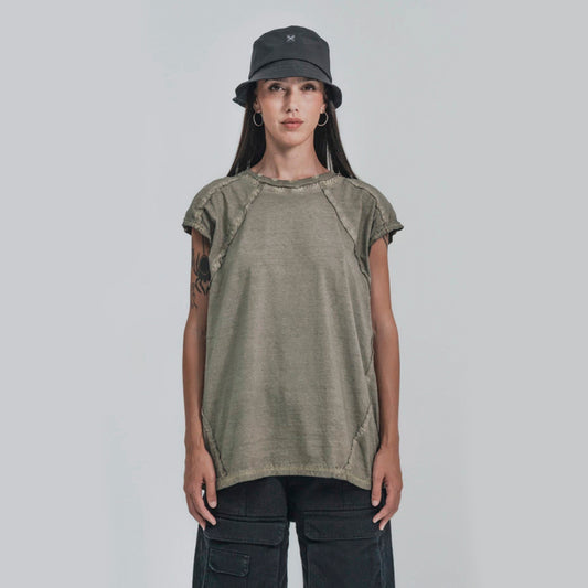 MUSCULOSA LUXO FUTURO OLIVA - Cross the line