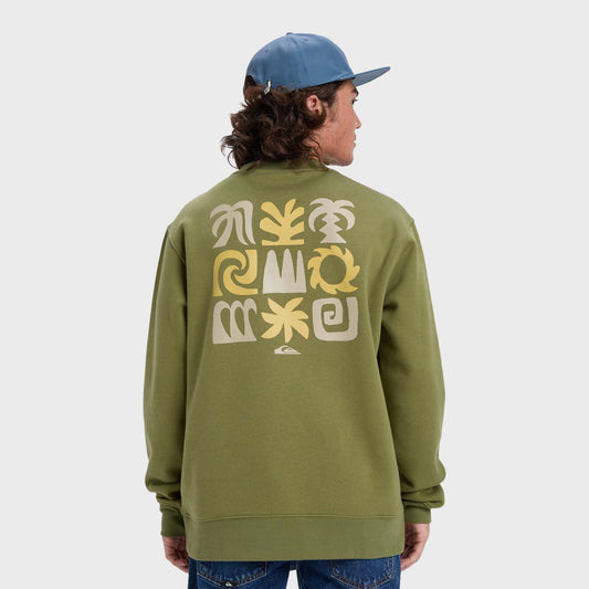 Buzo Quiksilver Salt Water graphic verde urbano hombre